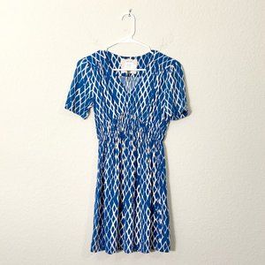 HD IN PARIS S/S Argyle Diamond V-Neck Above Knee Sheath Dress